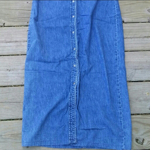 SOLD Vintage Ralph Lauren Sleeveless Denim Dress - Picture 4 of 8